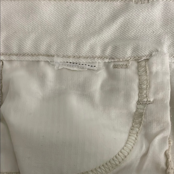 Hollister Short Shorts White Denim Size 1 W25 High Rise 2β Inseam Beach Cut Offs - Picture 7 of 8